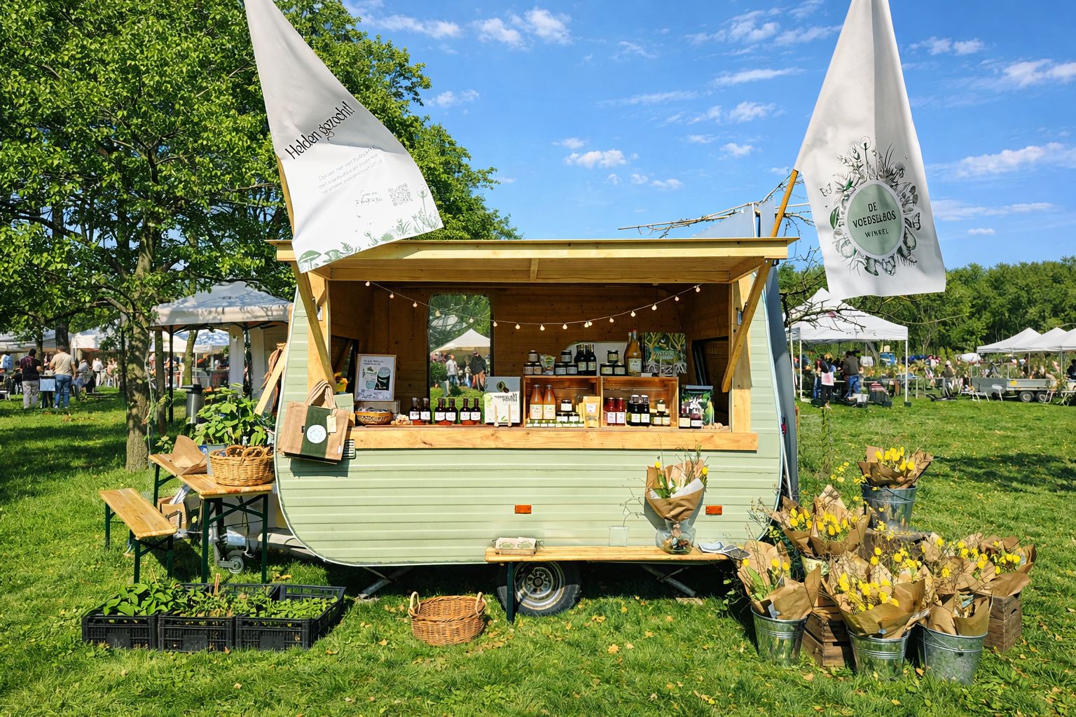 De Voedselboswinkel op Wielen op een event